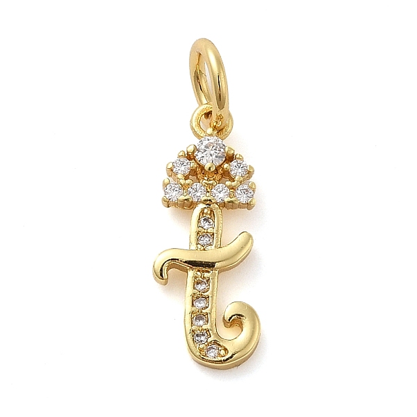 

PandaHall Brass Micro Pave Cubic Zirconia Pendants, with Jump Ring, Letter T, 17.5x6.5x2mm, Ring: 6x1mm, Inner Diameter: 4mm Brass+Cubic..., Clear