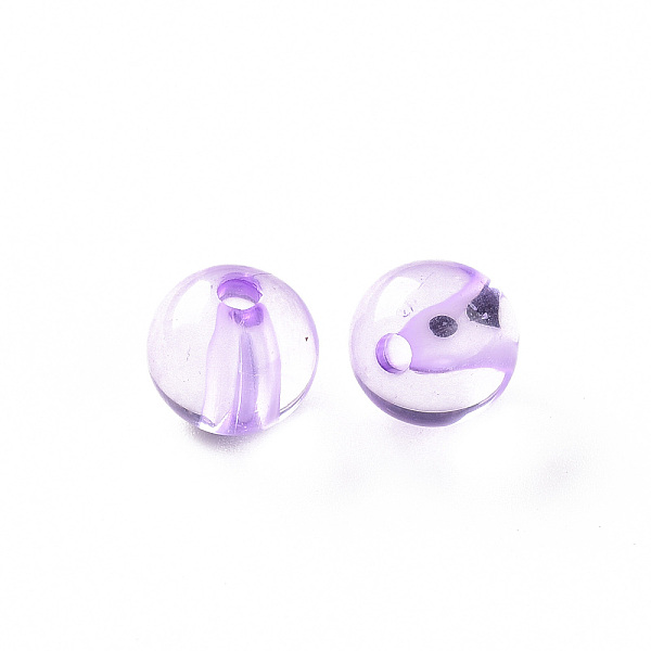 

PandaHall Transparent Acrylic Beads, Round, Lilac, 10x9mm, Hole: 2mm, about 940pcs/500g Acrylic Round Purple