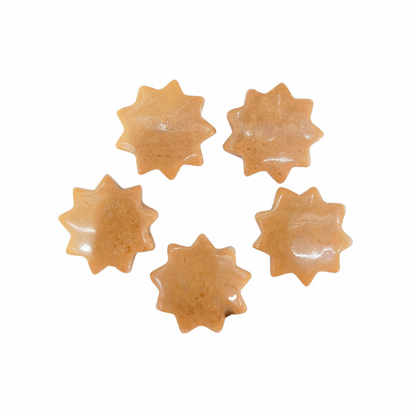 

PandaHall Natural Topaz Jade Flower Figurines Statues for Home Desk Decorations, 25x6mm Topaz Jade Flower