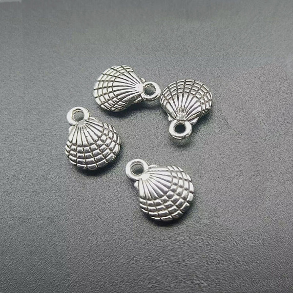 Shell Tibetan Style Zinc Alloy Charms