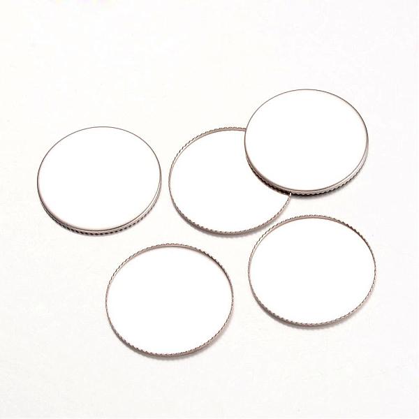 

PandaHall 316 Surgical Stainless Steel Milled Edge Bezel Cups, Cabochon Settings, Flat Round, Stainless Steel Color, 26x0.8mm, Tray: 25mm...