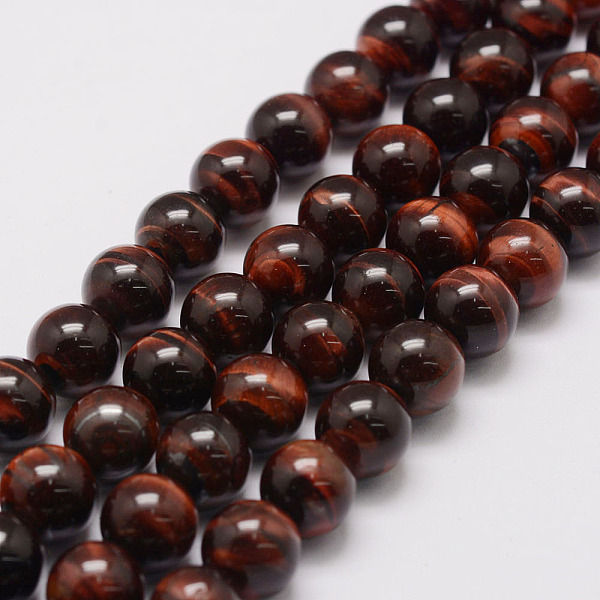 

PandaHall Natural Tiger Eye Bead Strands, Grade AB, Round, Dyed & Heated, 14mm, Hole: 1.5mm, about 28pcs/strand, 14.9 inch~15.5 inch Tiger...