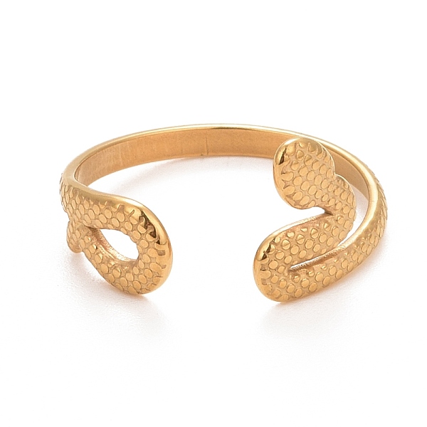 

PandaHall Ion Plating(IP) 304 Stainless Steel Snake Wrap Open Cuff Ring for Women, Golden, US Size 7 3/4(17.9mm) 304 Stainless Steel