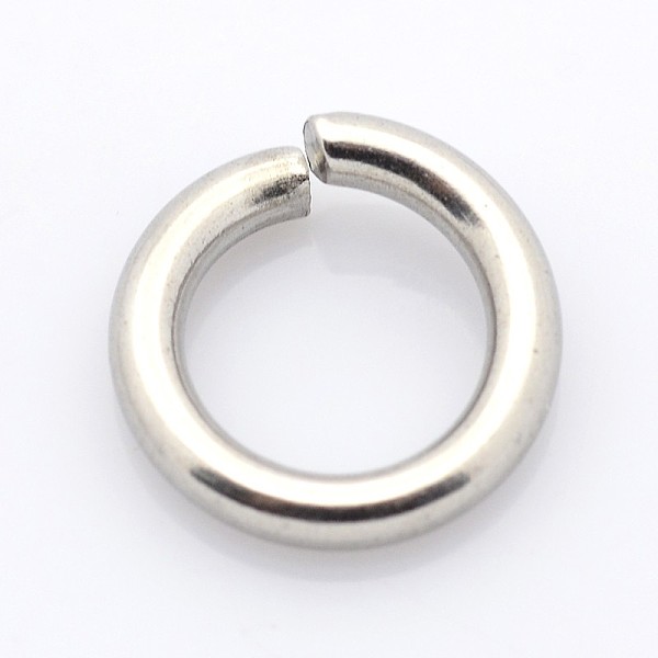 

PandaHall 304 Stainless Steel Open Jump Rings, Stainless Steel Color, 7x1.3mm, Inner Diameter: 4.4mm 304 Stainless Steel