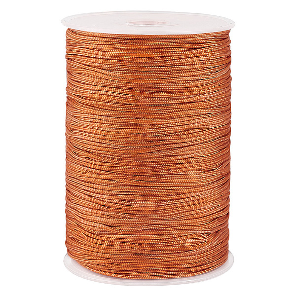 

PandaHall PH 200 Yards Nylon Braided Cord, 1.5mm Chocolate Chinese Knot String Wind Chime Cord Sunshade Cord Bracelet String Braided..., Brown
