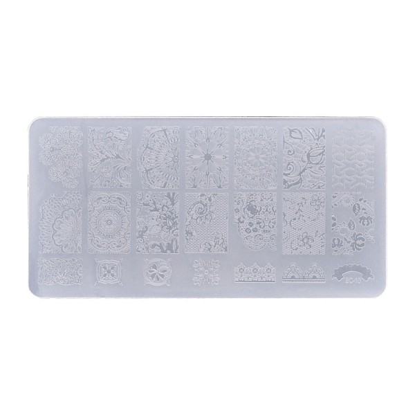 

PandaHall Polypropylene(PP) Nail Art Stamping Plates, Nail Image Templates, Rectangle, Geometric Pattern, 120x60x2mm Plastic Others White