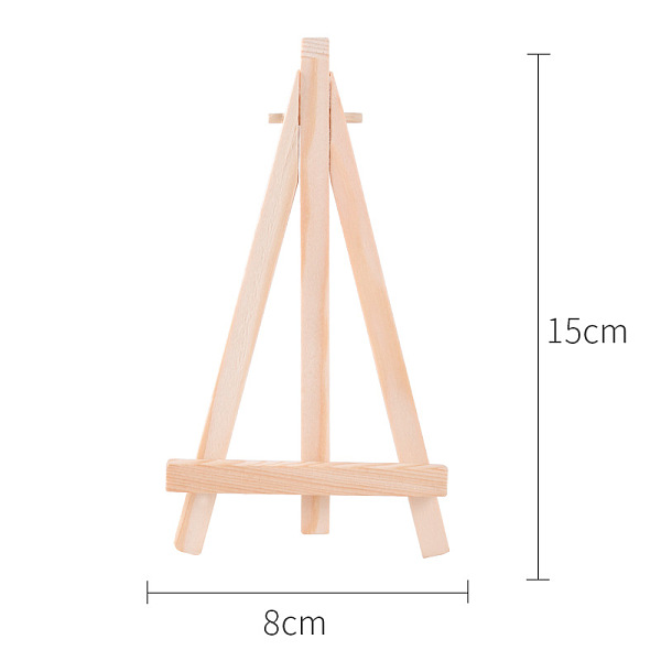 

PandaHall Folding Pine Wood Tabletop Easel, Painting Display Easel, Bisque, 15x8cm Wood Triangle Orange