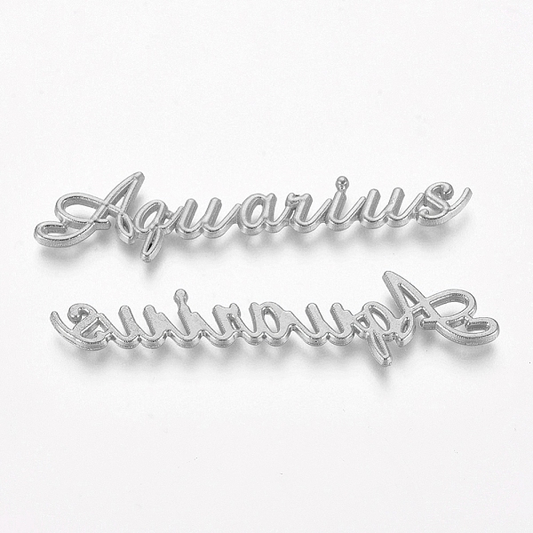 

PandaHall Silver Color Plated Alloy Cabochons, Twelve Constellations, Aquarius, 7~10x15~48x1.5~2mm Alloy Aquarius