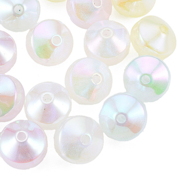 

PandaHall Rainbow Iridescent Plating Acrylic Beads, Glitter Beads, Bicone, Mixed Color, 14x11mm, Hole: 2mm Acrylic Bicone Multicolor