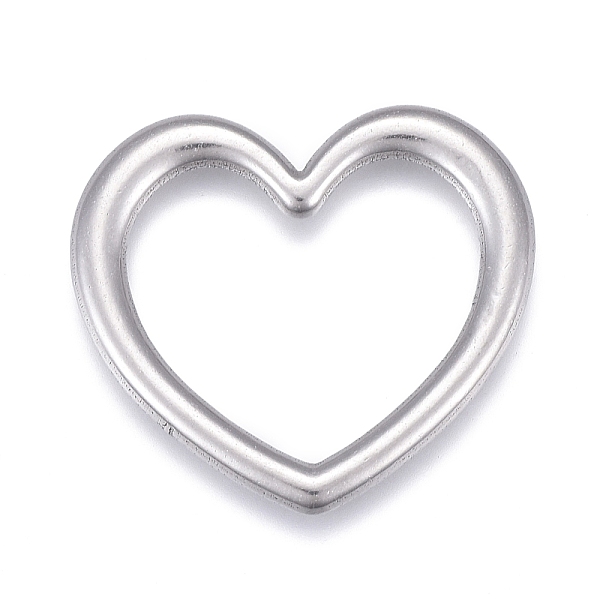 

PandaHall 304 Stainless Steel Linking Rings, Heart, Stainless Steel Color, 23x26x2mm, Inner Diameter: 14x19.5mm 304 Stainless Steel Heart