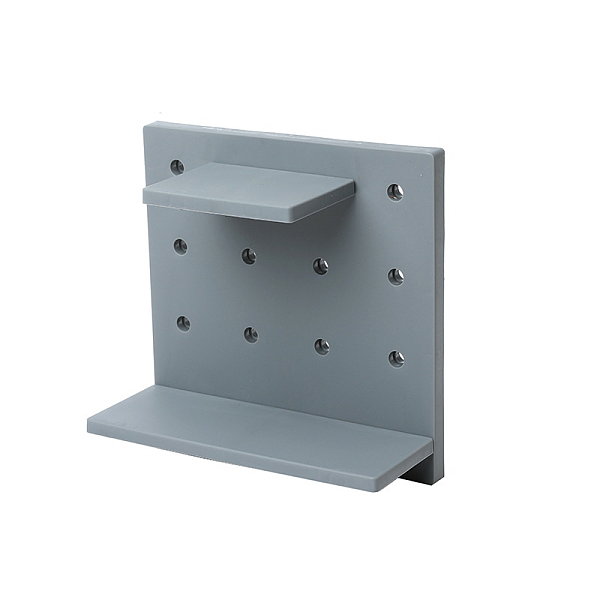 

PandaHall Plastic Pegboard Wall Mount Dispaly, Storage Rack Board, Wall Mount Storage Shelf, for Living Room Kitchen Bathroom Wardrobe..., Gray