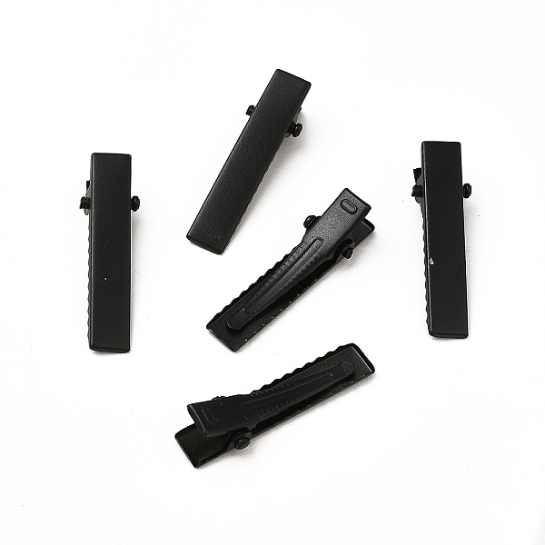 

PandaHall Iron Alligator Hair Clips Findings, Electrophoresis Black, 31x8x8mm Iron