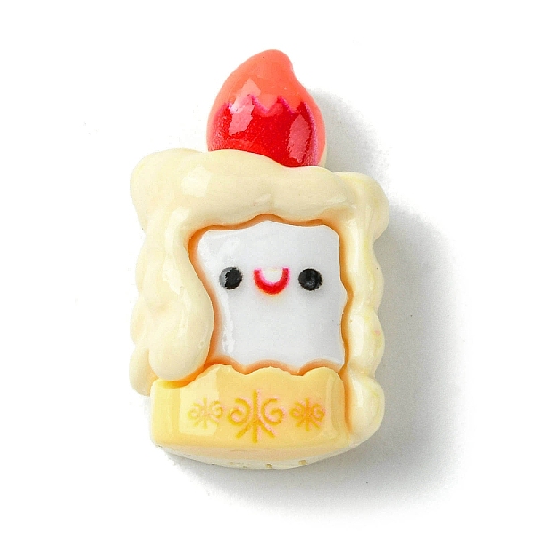 

PandaHall Halloween Theme Opaque Resin Decoden Cabochons, Candle, Light Goldenrod Yellow, 28x17x10.5mm Resin Others