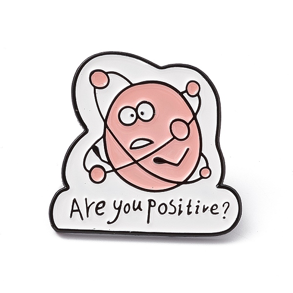 

PandaHall Word Are You Positive Enamel Pin, Gunmetal Aolly Chemical Theme Brooch for Backpack Clothes, Light Salmon, 29x30.5x1.8mm, Pin...