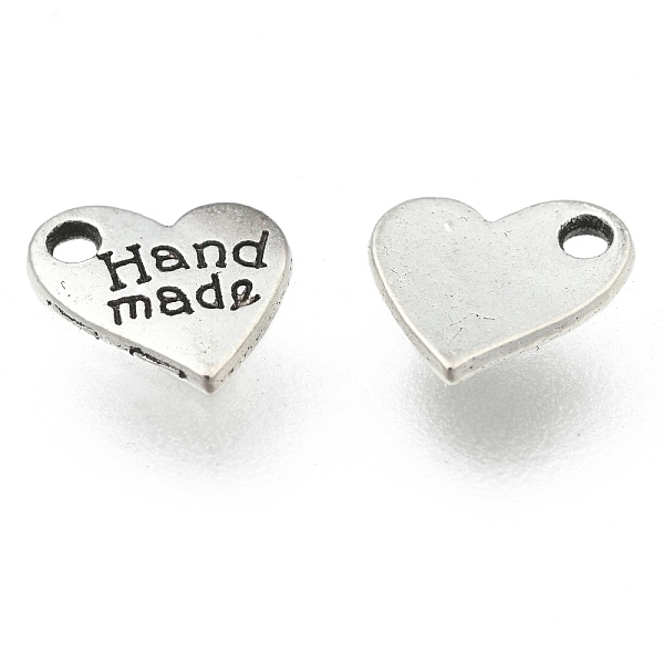 

PandaHall Alloy Pendants, Cadmium Free & Lead Free, Heart, Antique Silver, 9x9x1mm, Hole: 1mm Alloy Heart