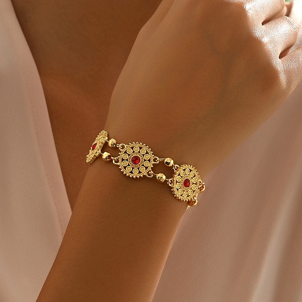 Bracelets à maillons en alliage micro pavé de zircones cubiques pour femmes