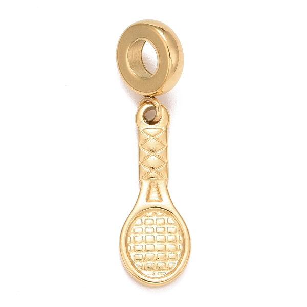 

PandaHall 304 Stainless Steel European Dangle Charms, Large Hole Pendants, Tennis Racket, Golden, 32mm, Hole: 4mm, Tennis Racket: 21.5x8x2mm...