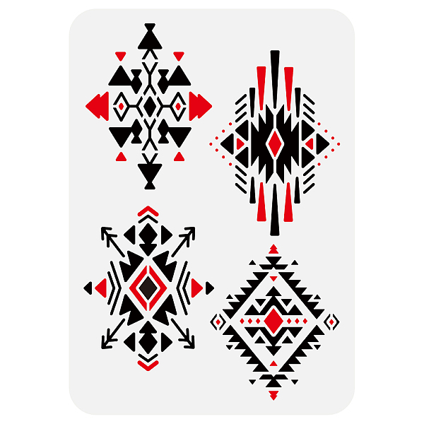 

PandaHall Plastic Drawing Painting Stencils Templates, for Painting on Scrapbook Fabric Tiles Floor Furniture Wood, Rectangle, Mixed Shapes...