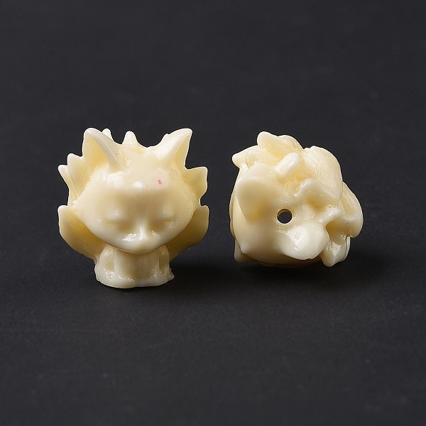 

PandaHall Opaque Epoxy Resin Beads, Fox, Lemon Chiffon, 14x14x12.5mm, Hole: 1.5mm Resin Fox