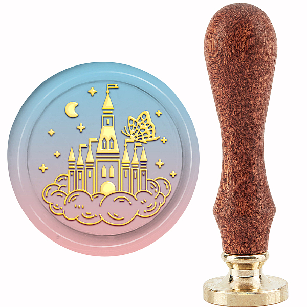 

PandaHall CRASPIRE Castle Wax Seal Stamp Butterfly Fairy Sealing Wax Stamp 30mm/1.18inch Removable Brass Head Sealing Stamp with Wooden...