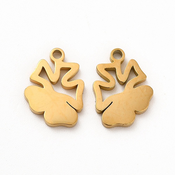 

PandaHall Ion Plating(IP) 304 Stainless Steel Charms, Flower, Golden, 13x9.5x1.4mm, Hole: 1.4mm 304 Stainless Steel Flower