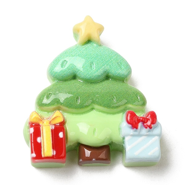 

PandaHall Christmas Opaque Resin Cabochons, for Jewelry Making, Christmas Tree, 25x23x7.5mm Resin Christmas Tree