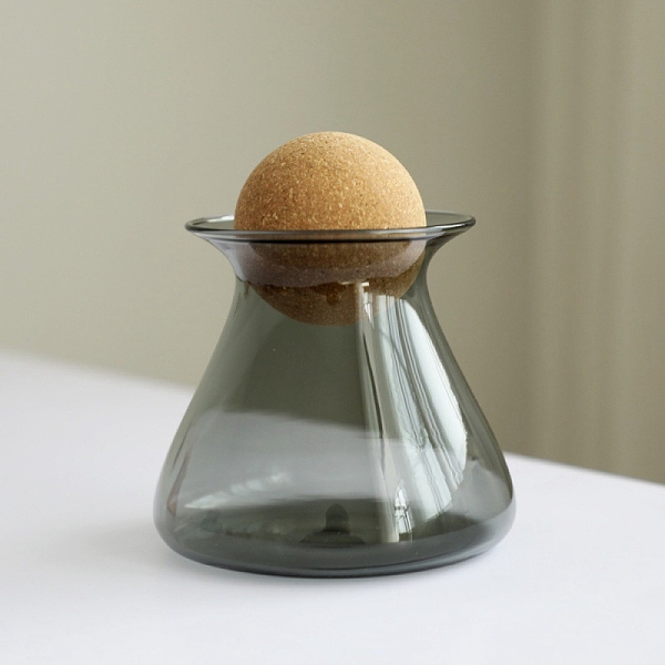 

PandaHall Small Colored Glass Storage Container with Ball Cork Lid, Decorative Organizer Canister Airtight Jar for Food, Coffee Bean, Tea...