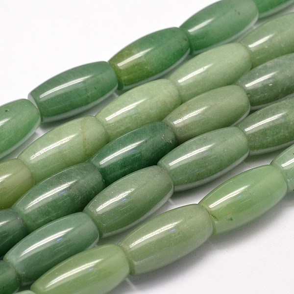 

PandaHall Natural Green Aventurine Barrel Bead Strands, 30x15mm, Hole: 1mm, about 13pcs/strand, 15.5 inch Green Aventurine Barrel