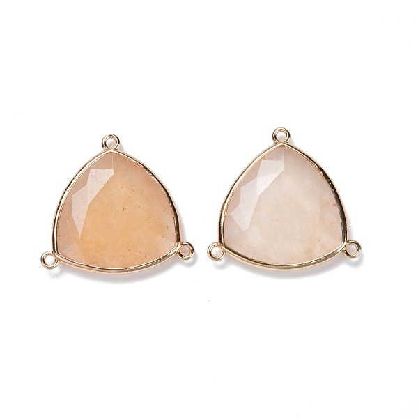 

PandaHall Natural Jade Chandelier Component Link, with Brass Findings, Faceted, Triangle, Golden, 27x29x4.5mm, Hole: 1.6mm Jade Triangle