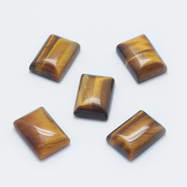 

PandaHall Natural Tiger Eye Cabochons, Rectangle, 14x10x4.5mm Tiger Eye Rectangle