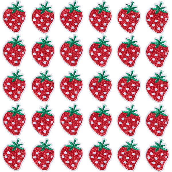 

PandaHall GORGECRAFT 50Pcs Strawberry Embroidered Patches Embroidery Cloth Iron on Patches Mini Cute Red Fruit Applique Patches for Women...