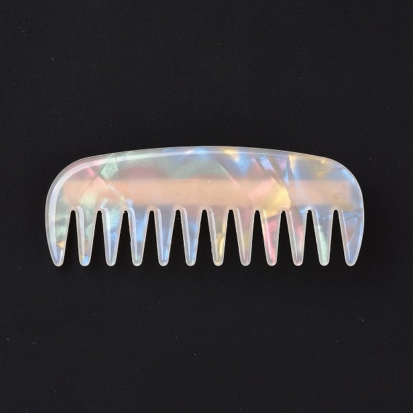 

PandaHall Acrylic Alligator Hair Clips, with Iron Findings, Hair Accessories for Girls, Comb, Golden, 24.5x66x14mm Acrylic