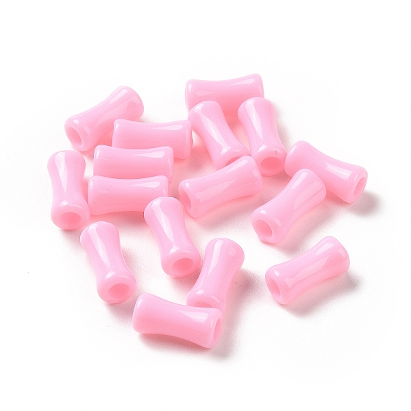 

PandaHall Opaque Acrylic Beads, Bamboo Stick, Pearl Pink, 11x5.5mm, Hole: 2.8mm, about 3360pcs/500g Acrylic Bamboo