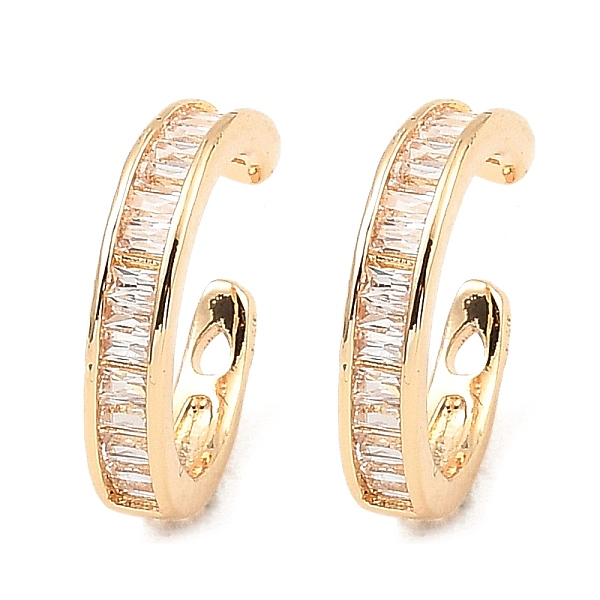 

PandaHall Brass with Cubic Zirconia Cuff Earrings, Round, Light Gold, 14x13x3mm Cubic Zirconia Round