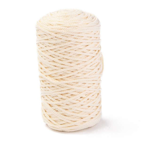 

PandaHall Cotton String Threads, for DIY Crafts, Gift Wrapping and Jewelry Making, Beige, 3mm, about 150m/roll Cotton Yellow