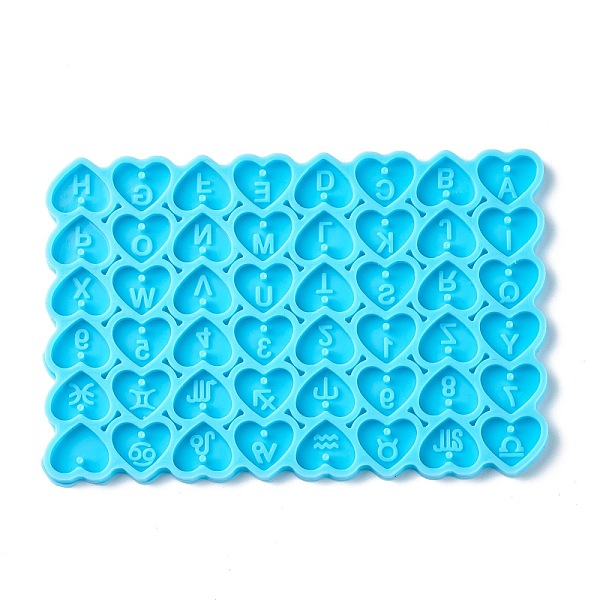 

PandaHall DIY Pendants Silicone Molds, Resin Casting Molds, For UV Resin, Epoxy Resin Craft Making, Heart, Deep Sky Blue, 85x56x3mm, Hole...