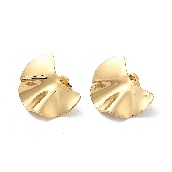 

PandaHall Ion Plating(IP) 304 Stainless Steel Stud Earrings, Half Round, Real 14K Gold Plated, 19x24mm 304 Stainless Steel Half Round
