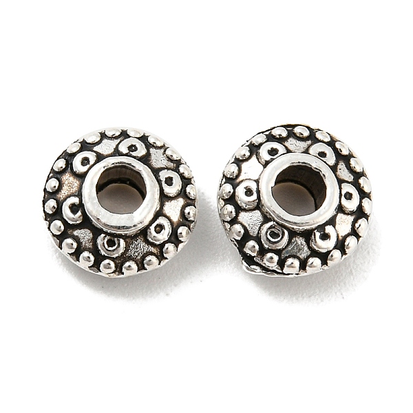 

PandaHall Tibetan Style Alloy Beads, Lead Free & Cadmium Free, Flat Round/Disc, Antique Silver, 8~8.5x4.5mm, Hole: 3mm, about 1535pcs/1000g...