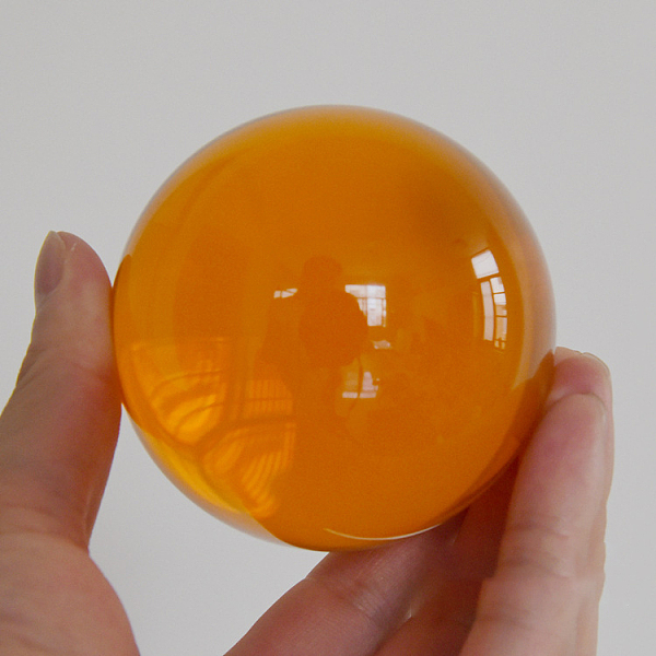 

PandaHall Glass Display Decorations, Crystal Ball, Round, Orange, 30mm Glass Round Orange