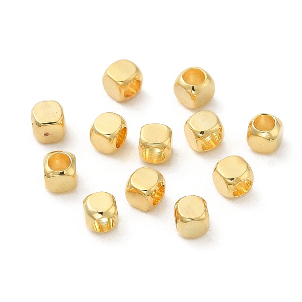 

PandaHall Brass Spacer Beads, Cube, Real 18K Gold Plated, 2.5x2.5x2.5mm, Hole: 1.6mm Brass Cube