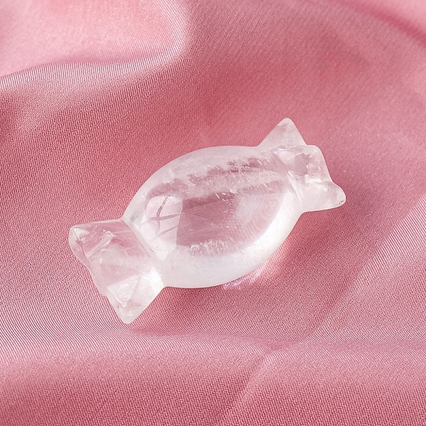 

PandaHall Natural Quartz Crystal Home Display Decorations, Reiki Energy Stone Figurine, Candy Shape, 50mm Quartz Crystal Candy