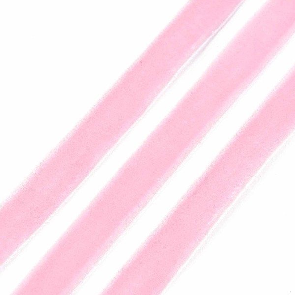 

PandaHall Single Face Velvet Ribbon, Pearl Pink, 3/8 inch(9.5~10mm), about 50yards/roll(45.72m/roll) Velvet None