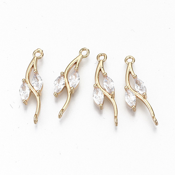 

PandaHall Brass Micro Pave Cubic Zirconia Links Connectors, Light Gold, Long-Lasting Plated, Cadmium Free & Lead Free, Clear, 23x6.5x3mm...