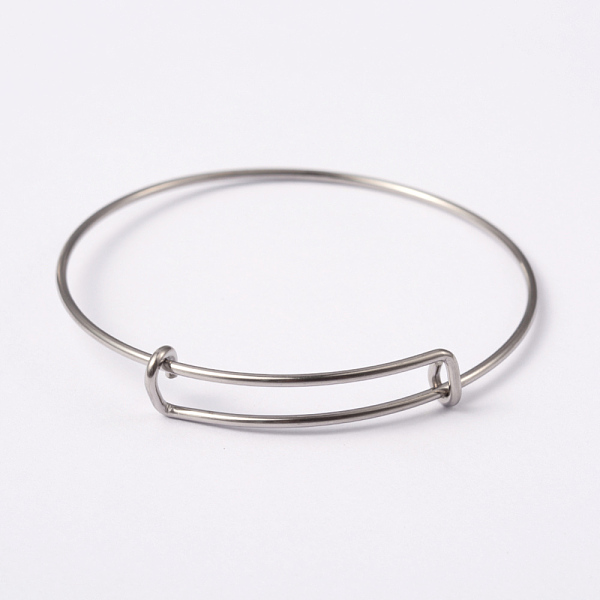 

PandaHall Adjustable 304 Stainless Steel Expandable Bangle Making, Stainless Steel Color, 62mm Stainless Steel