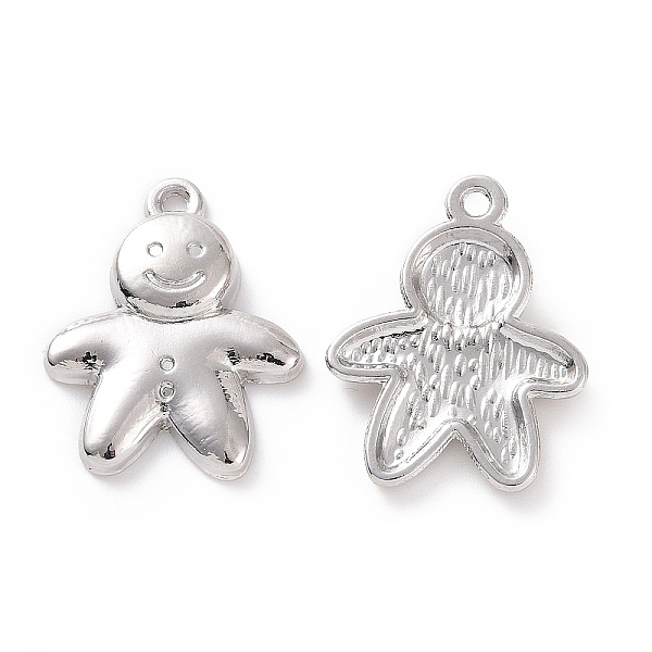 

PandaHall Rack Plating Alloy Pendants, Cadmium Free & Lead Free & Nickle Free, Gingerbread Man Charm, Silver, 21x16.5x3mm, Hole: 1.2mm Alloy...
