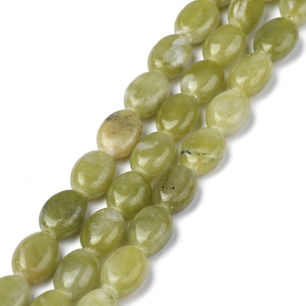 

PandaHall Natural Xinyi Jade/Chinese Southern Jade Beads Strands, Oval, 8x6x3.5~4mm, Hole: 1mm, about 45~52pcs/strand, 15.16~15.74 inch...