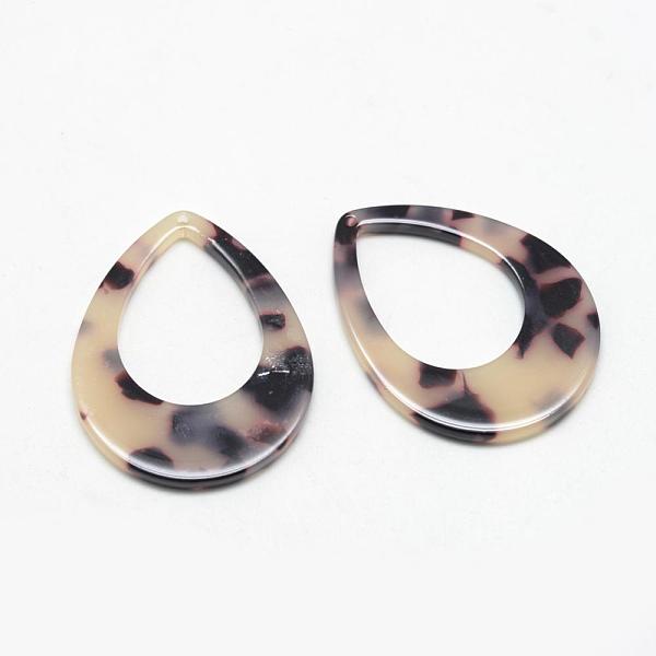 

PandaHall Cellulose Acetate(Resin) Pendants, teardrop, Antique White, 37.5x28.5x2.5mm, Hole: 1.5mm Cellulose Acetate Teardrop Orange