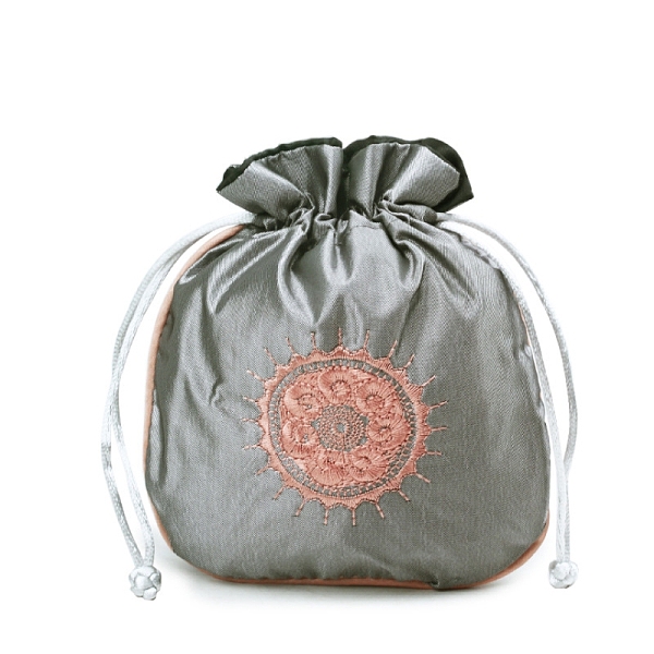 

PandaHall Chinese Style Rectangle Brocade Drawstring Bags, Organza Pouches Gift Jewelry Packaging Bag, Silver, 15x13cm Cloth Rectangle...
