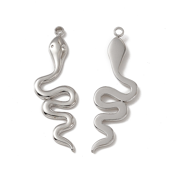 

PandaHall 201 Stainless Steel Pendants, Snake Charm, Stainless Steel Color, 32x9.5x2mm, Hole: 1.4mm 201 Stainless Steel Snake