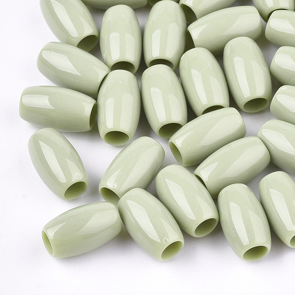 

PandaHall Acrylic European Beads, Large Hole Beads, Oval, Dark Sea Green, 12x7mm, Hole: 4mm, about 1700pcs/500g Acrylic Oval Green
